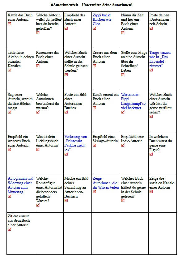 Autorinnenzeit – Poste deinen Autorinnenzeit-Schein
